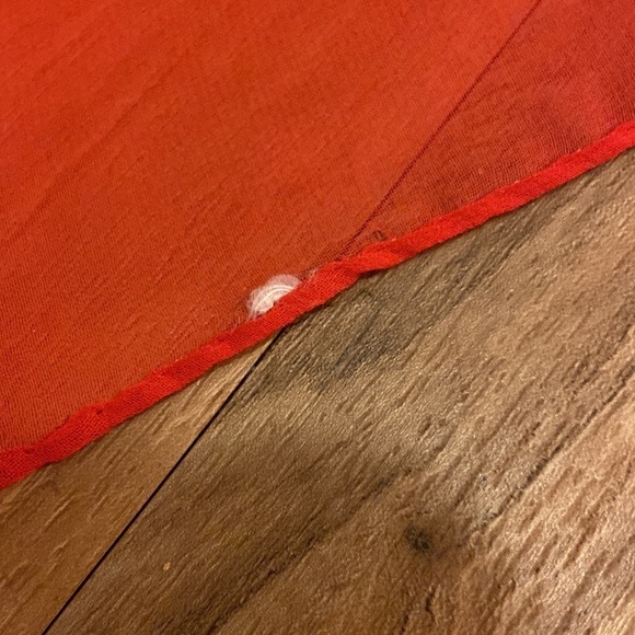 Brilliant Ruby Red Silk Chiffon Scarf - Picture 3 of 4